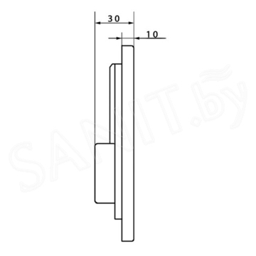 Кнопка для инсталляции Caprigo Dew ABS DA001-white-crm