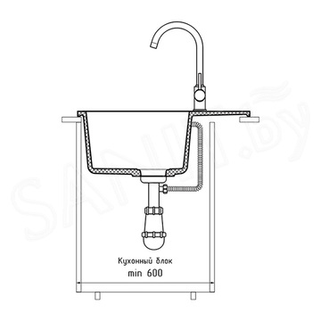 Кухонная мойка GranFest Urban GF-UR-658L