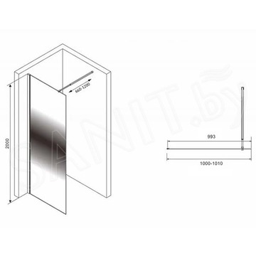 Душевое ограждение Abber Immer Offen AG69103BS / AG69123BS