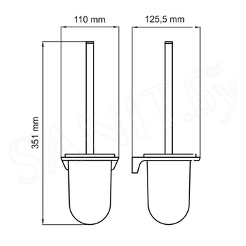 Ершик для унитаза Wasserkraft Aisch K-5927