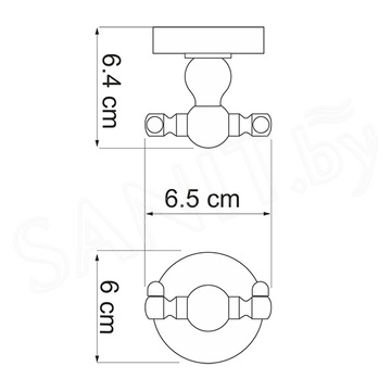 Крючок Wasserkraft Aland K-8523D двойной