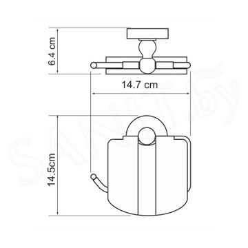 Держатель для туалетной бумаги Wasserkraft Aland K-8525