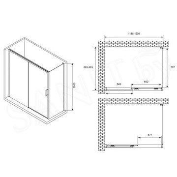 Душевой уголок Abber Komfort AG93120-S92 / AG93120-S102