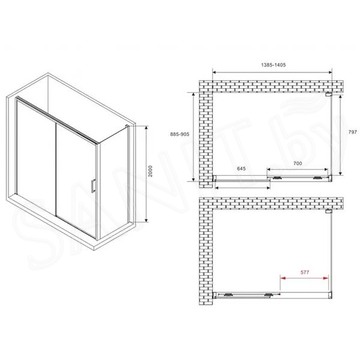 Душевой уголок Abber Komfort AG93140-S92 / AG93140-S102