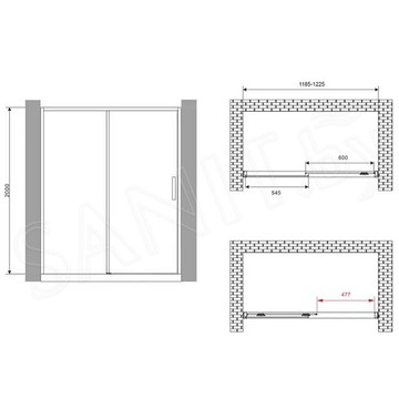 Душевая дверь Abber Komfort AG93120 / AG93130 / AG93140 / AG93150 / AG93160 / AG93170