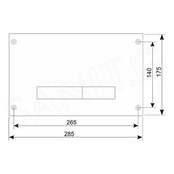 Кнопка для инсталляции KK POL M08 Antivandal Slim 350/PPW/003-00-00