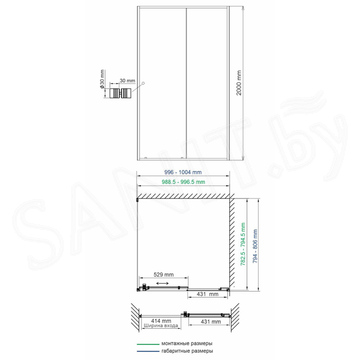 Душевой уголок Wasserkraft Dill 61S17 / 61S22 / 61S19