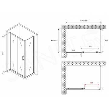 Душевой уголок Abber Schwarzer Diamant AG30130B5