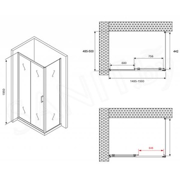 Душевой уголок Abber Schwarzer Diamant AG30150B