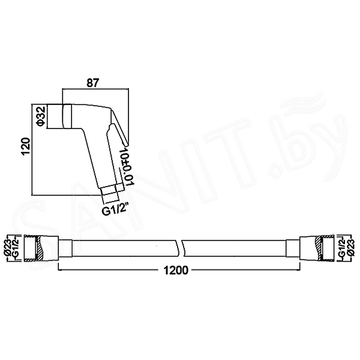 Гигиеническая лейка Timo SG-3052