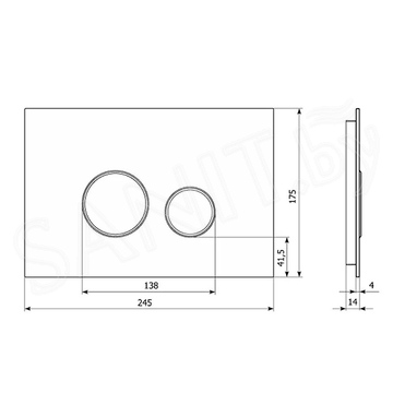 Кнопка для инсталляции KK POL Vitrum Grande V1 Orbis 350/PPL/006-00-03