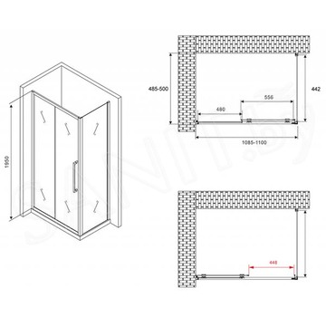 Душевой уголок Abber Schwarzer Diamant AG30110BH