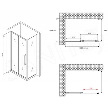 Душевой уголок Abber Schwarzer Diamant AG30120BH