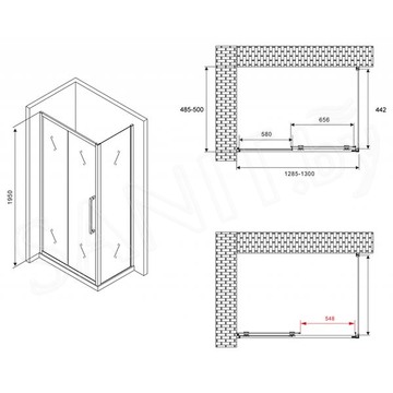 Душевой уголок Abber Schwarzer Diamant AG30130BH