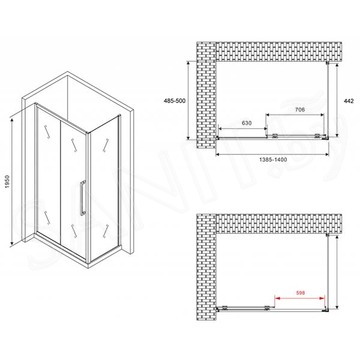 Душевой уголок Abber Schwarzer Diamant AG30140BH