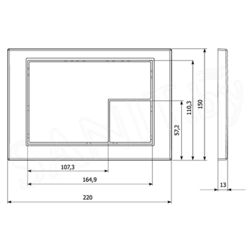 Кнопка для инсталляции KK POL M10 SPP/373/0/K (350/PPB/104-00-00)