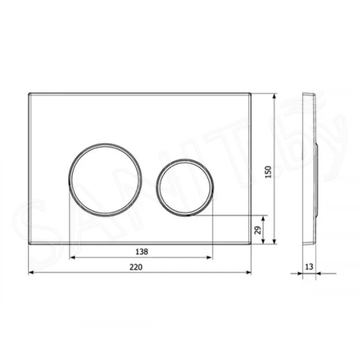 Кнопка для инсталляции KK POL M11 V3 SPP/016/0/K (350/PPC/202-00-05) / V4 SPP/015/0/K (350/PPC/203-00-06)