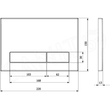 Кнопка для инсталляции KK POL M16 350/PPB/101-00-00