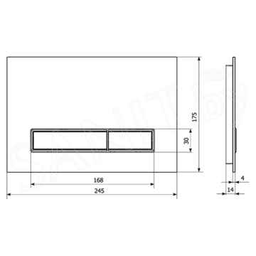 Кнопка для инсталляции KK POL Vitrum Grande V1 Quartz 350/PPK/410-00-03 / 350/PPK/411-00-03 / 350/PPK/412-00-03