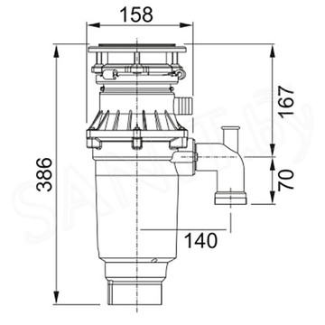 Измельчитель пищевых отходов Franke TE-75S Slim 134.0607.344