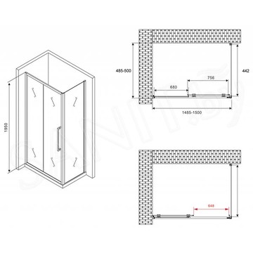 Душевой уголок Abber Schwarzer Diamant AG30150H