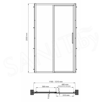 Душевая дверь Wasserkraft Lopau 32S05