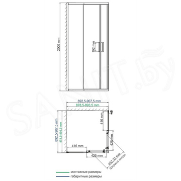 Душевой уголок Wasserkraft Main 41S03 / 41S19