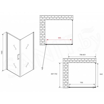 Душевой уголок Abber Sonnenstrand AG04080