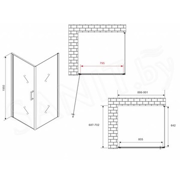 Душевой уголок Abber Sonnenstrand AG04090