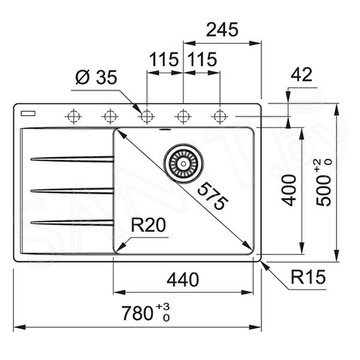 Кухонная мойка Franke CNG 611/211-78 TL