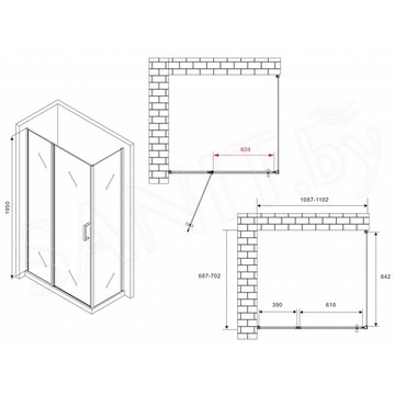 Душевой уголок Abber Sonnenstrand AG04110S