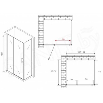 Душевой уголок Abber Sonnenstrand AG04140S