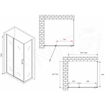 Душевой уголок Abber Sonnenstrand AG04100BS