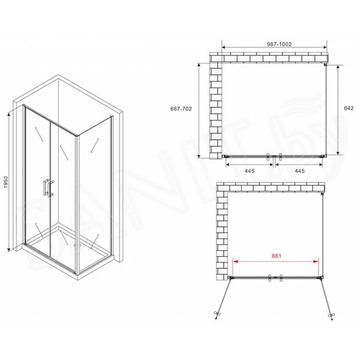 Душевой уголок Abber Sonnenstrand AG04100C