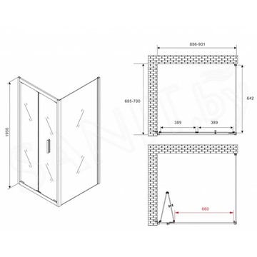 Душевой уголок Abber Sonnenstrand AG07090B