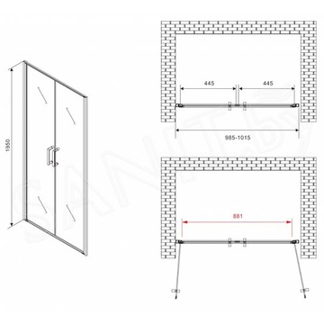 Душевая дверь Abber Sonnenstrand AG04100C