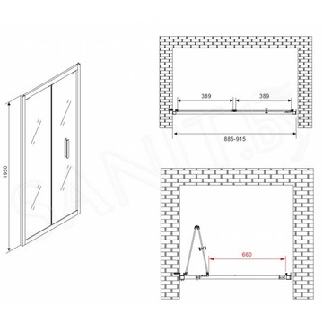 Душевая дверь Abber Sonnenstrand AG07090 / AG07100 / AG07110 / AG07120