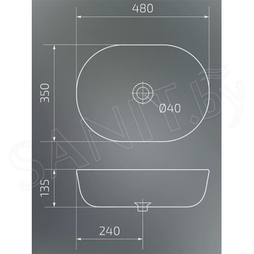 Умывальник Gid Bm9026b