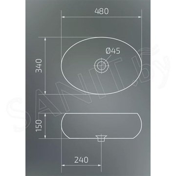 Умывальник Gid Bm9030b