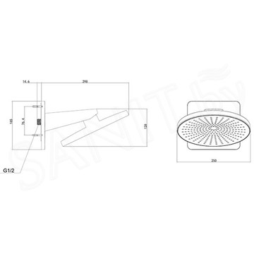 Верхний душ Vincea Inspire VSHD-3I5CCH