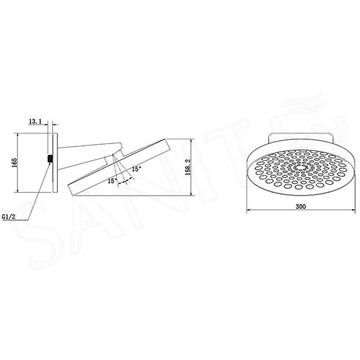 Верхний душ Vincea Inspire VSHD-3I3CGM