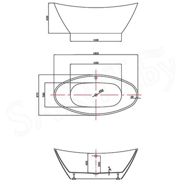 Акриловая ванна Vincea VBT-203