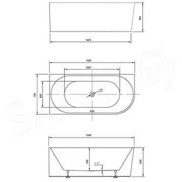 Акриловая ванна Vincea VBT-402-1500 / VBT-402-1700