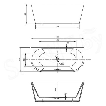 Акриловая ванна Vincea VBT-421-1700 / VBT-421-1800