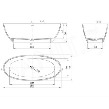 Ванна из искусственного камня Vincea VBT-4S01MW