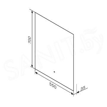 Зеркало AM.PM X-Joy 55 / 60 / 65 / 80 / 100 прямоугольное с интерьерной Led подсветкой