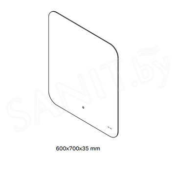 Зеркало AM.PM X-Joy 60 прямоугольное закругленное с интерьерной Led подсветкой