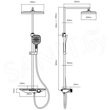 Душевая стойка Vincea VSFS-411CH