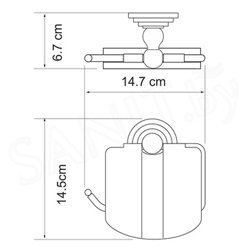 Держатель для туалетной бумаги Wasserkraft Ammer K-7025