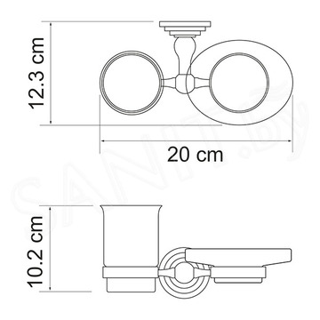 Стакан Wasserkraft Ammer K-7026 с мыльницей